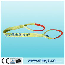 3t*1m Polyester Yellow Webbing Sling with Double Eye